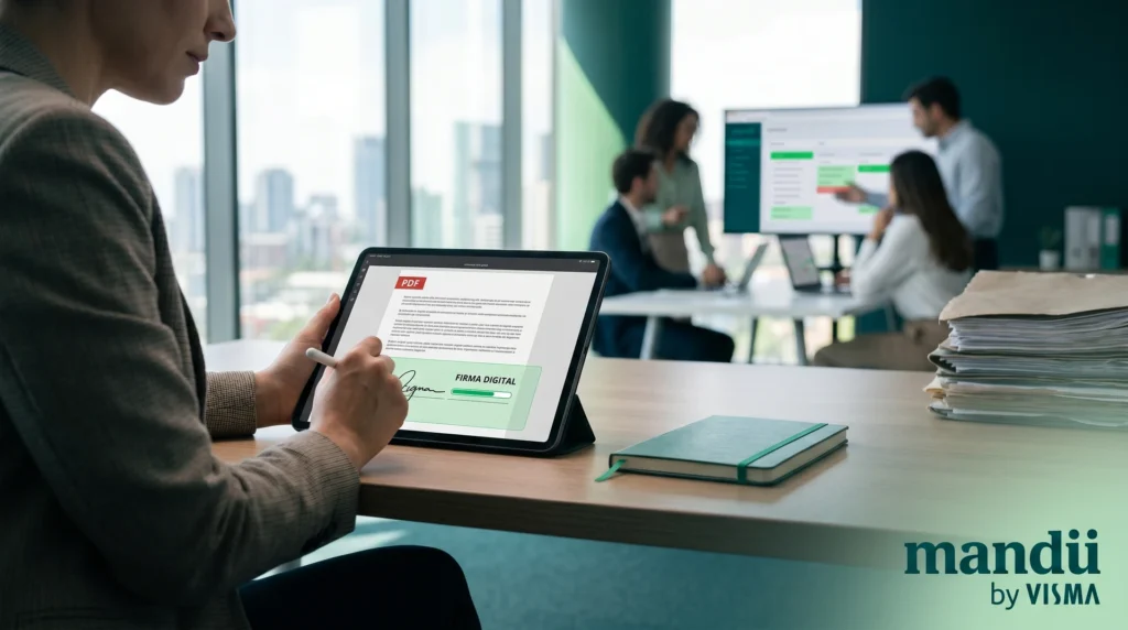 Cubierta del artículo sobre la implementación y escalado de la firma digital en empresas.